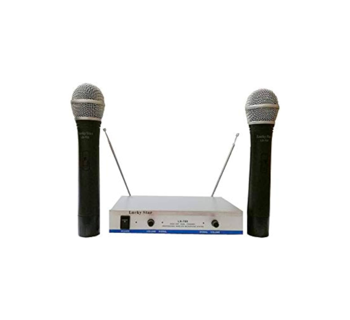 Luckystar Microphone LS733 Hand Held 2Mic Wireless