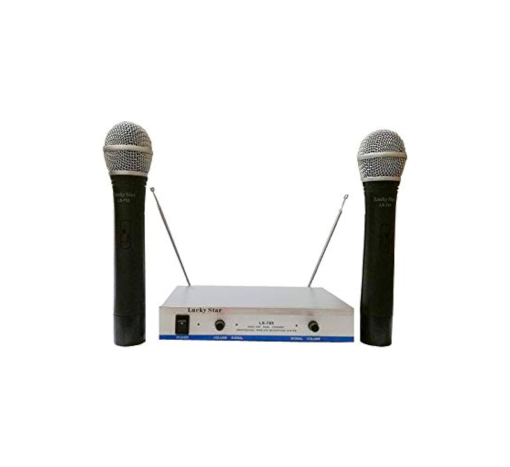 Luckystar Microphone LS733 Hand Held 2Mic Wireless