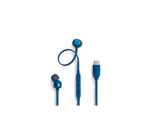 JBL Earphones Tune 310C USB C Wired Blue